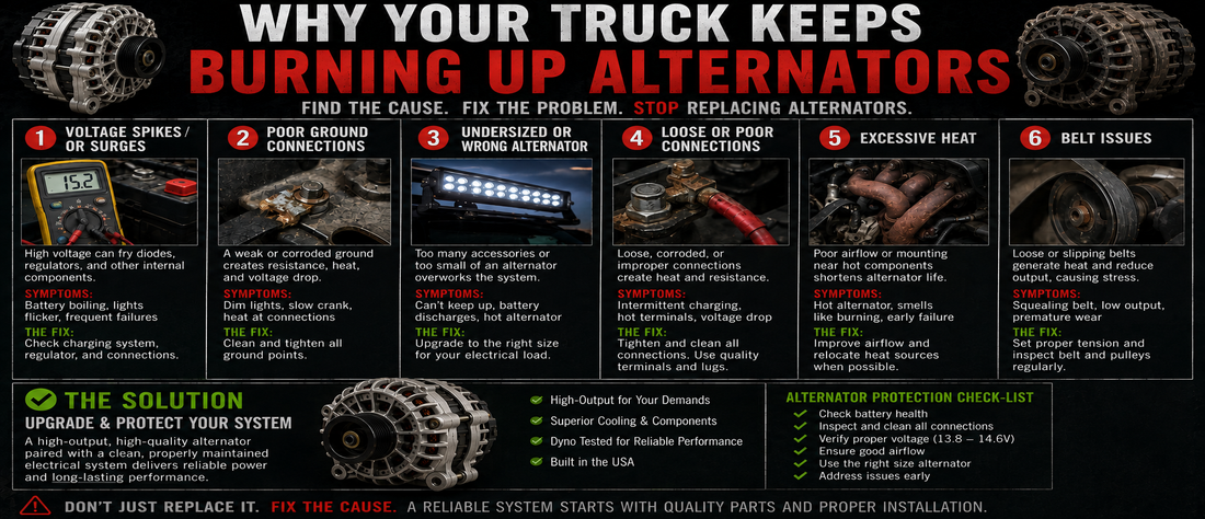 Why Your Truck Keeps Burning Up Alternators