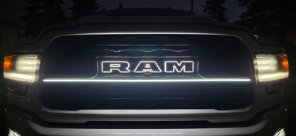 2023-2024 Ram 2500/3500 Limited LED Grille “Power” Bar – Single Strip, IP67, Black or Silver Frame