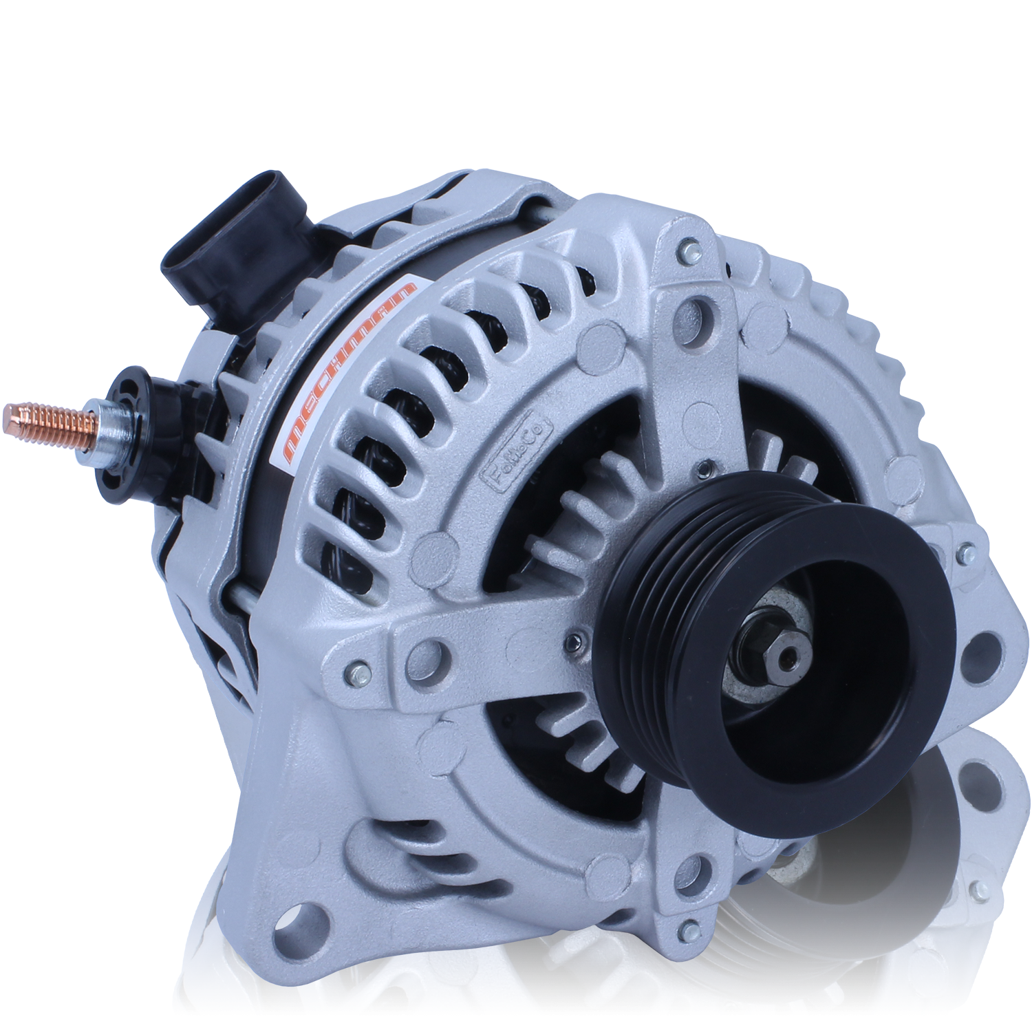 240 amp high output racing alternator Ford 5.0L Coyote engine swap - 1 wire turn on | 11626240-1 | by: Mechman @ the lowest price of $429.00