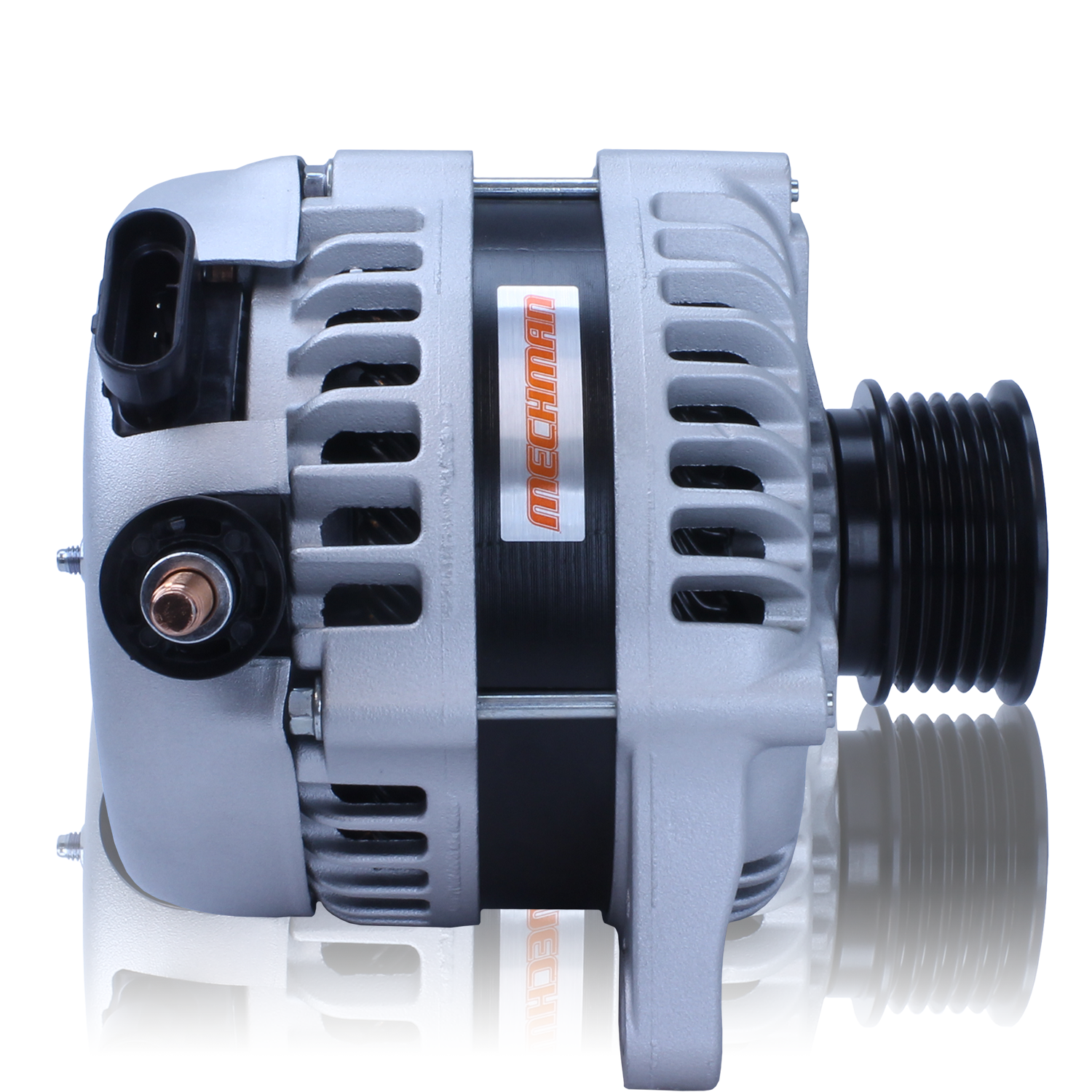 240 amp high output racing alternator Ford 5.0L Coyote engine swap - 1 wire turn on | 11626240-1 | by: Mechman @ the lowest price of $429.00