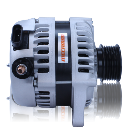 240 amp high output racing alternator Ford 5.0L Coyote engine swap - 1 wire turn on | 11626240-1 | by: Mechman @ the lowest price of $429.00