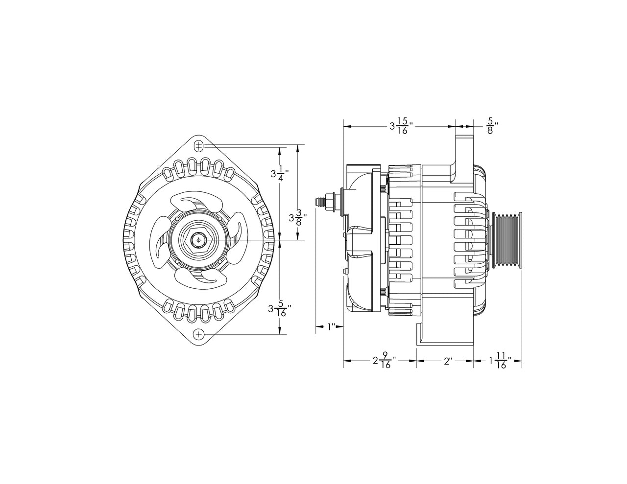 170 amp High Output Marine alternator to replace 20827 11SI | M20827170 | by: Mechman @ the lowest price of $519.00