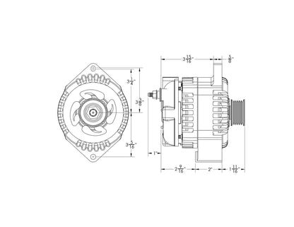 170 amp High Output Marine alternator to replace 20827 11SI | M20827170 | by: Mechman @ the lowest price of $519.00