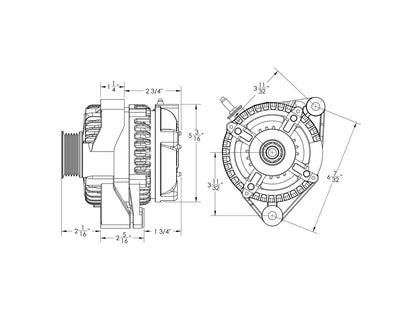 240 amp high output alternator for Toyota Supra 2JZ 1JZ - 1 wire turn on | 13546240-1 | by: Mechman @ the lowest price of $429.00