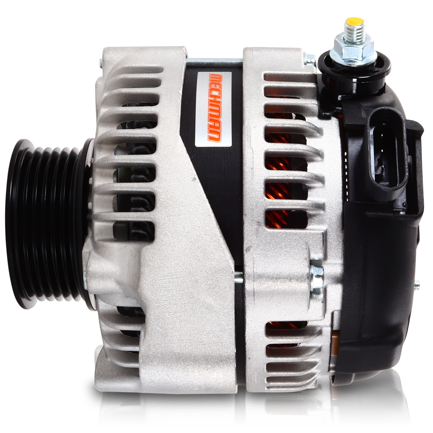 170 amp high output racing alternator for Toyota Supra 1JZ 2JZ - 1 wire turn on | 13546170-1 | by: Mechman @ the lowest price of $349.00