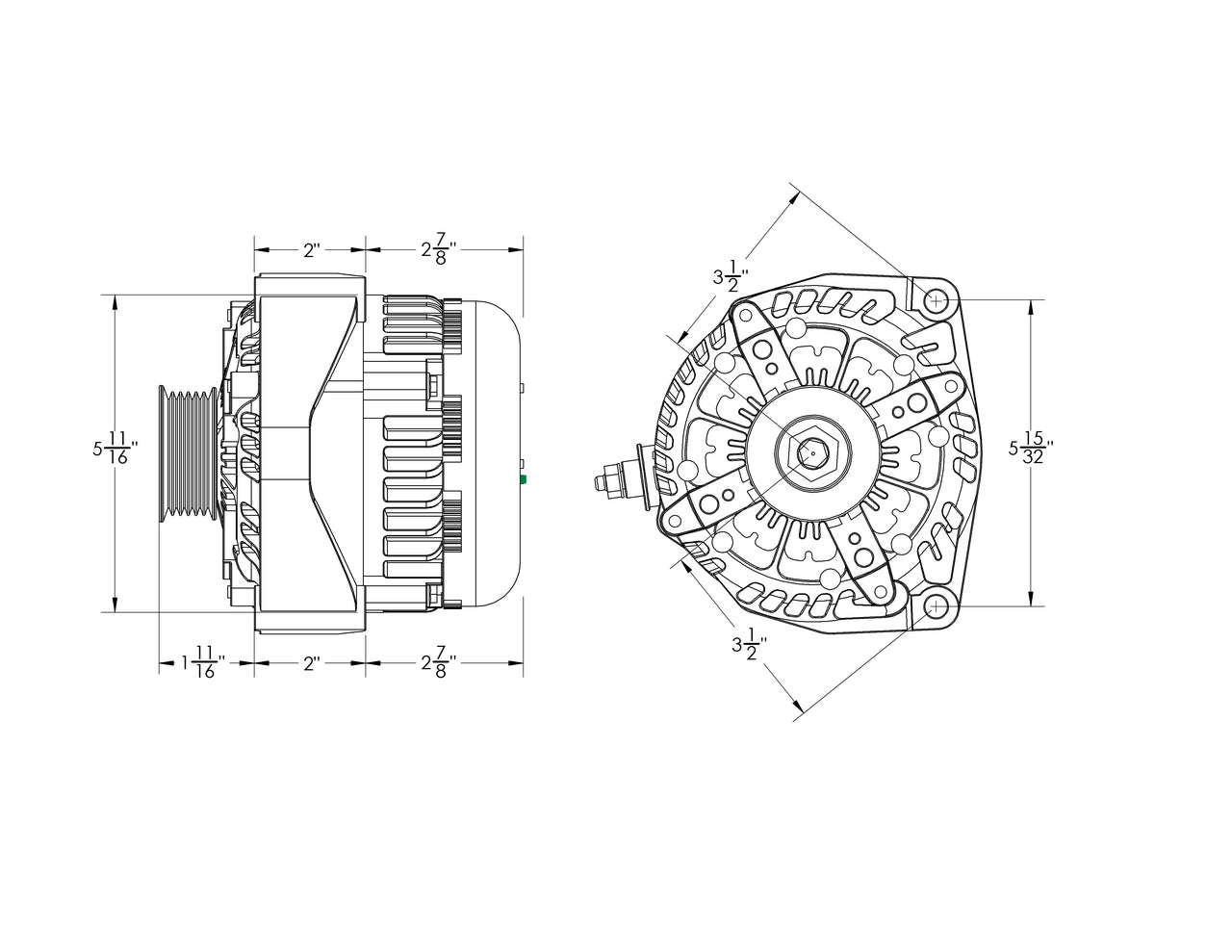 High output 370 Amp Black Billet Alternator for 14-18 GM Silverado Sierra Suburban Tahoe Escalade | B14019370B | by: Mechman @ the lowest price of $629.00