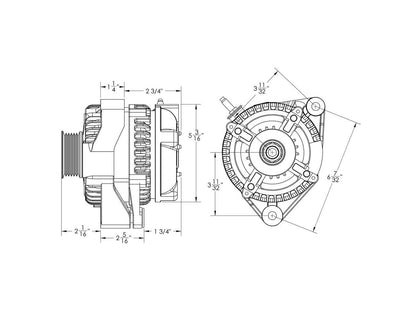 170 amp high output racing alternator for Toyota Supra 1JZ 2JZ - BLACK | 13546170B | by: Mechman @ the lowest price of $374.00