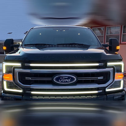 2021-2022 Ford F-250/F-350/F-450/F-550 LED Grille Light Kit – Non-High-Flow, KR/STX/XLT/Platinum, IP67