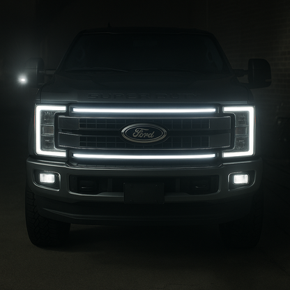 2017-2019 Ford Super Duty Platinum “Ghost” LED Grille Light Bar – F-250/350/450/550, IP67,
