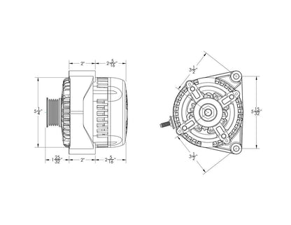320-amp high output racing alternator for GM truck LS brackets | 8237320 | by: Mechman @ the lowest price of $519.00