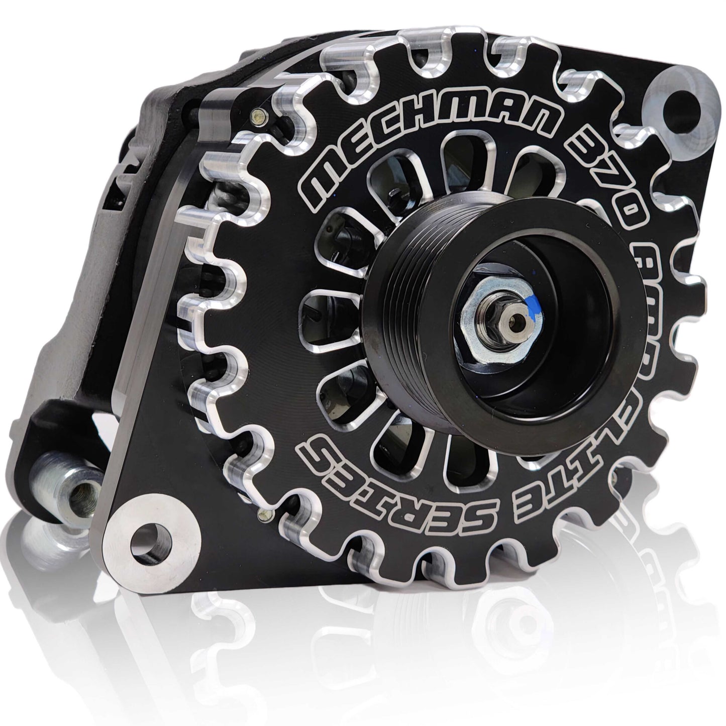 370-amp Billet Elite Series Large Case alternator for early 5.9L Cummins - 1 Wire Turn On | B13302370B-1 | by: Mechman @ the lowest price of $629.00