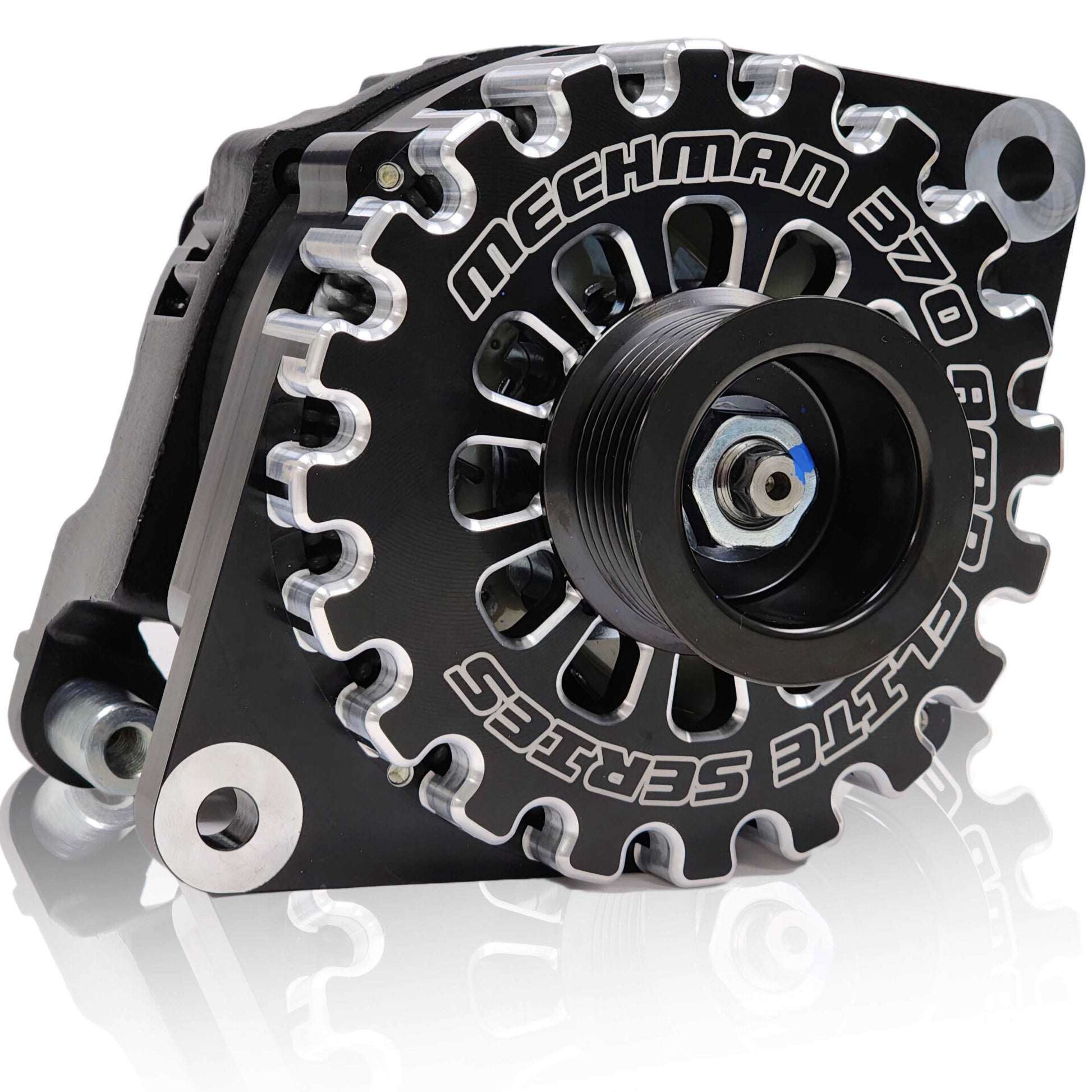 370-amp Billet Elite Series Large Case alternator for early 5.9L Cummins - 1 Wire Turn On | B13302370B-1 | by: Mechman @ the lowest price of $629.00