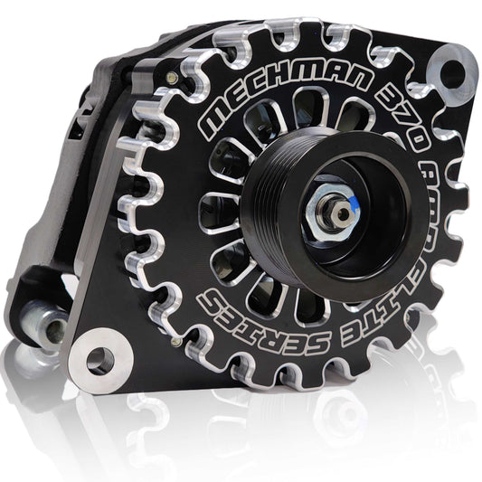370-amp Billet Elite Series Large Case alternator for early 5.9L Cummins - 1 Wire Turn On | B13302370B-1 | by: Mechman @ the lowest price of $629.00