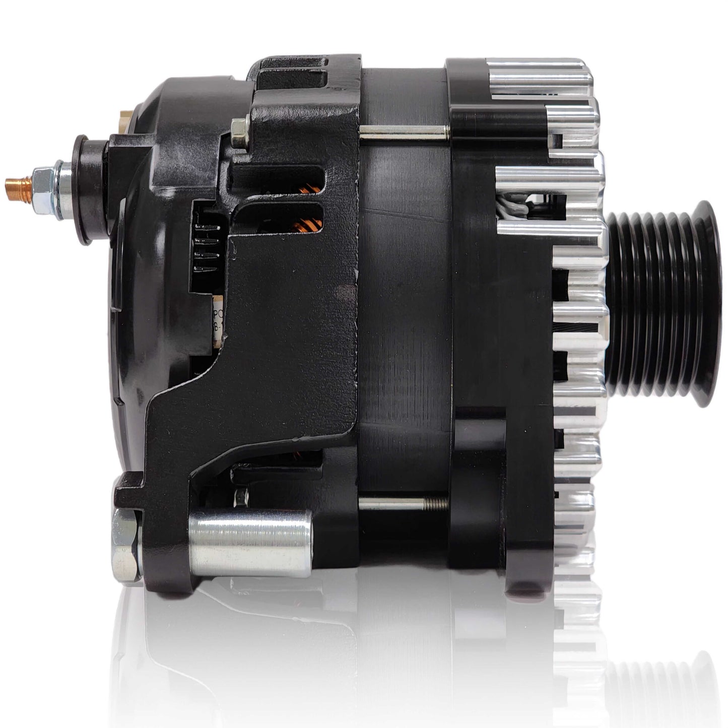 370-amp Billet Elite Series Large Case alternator for early 5.9L Cummins | B13302370B | by: Mechman @ the lowest price of $629.00