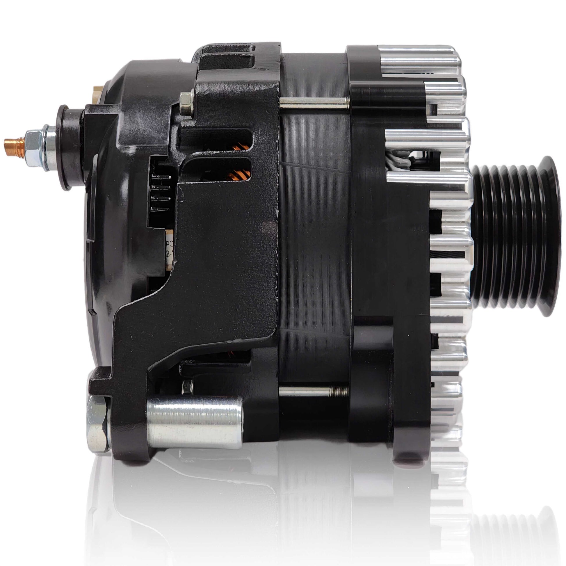 370-amp Billet Elite Series Large Case alternator for early 5.9L Cummins | B13302370B | by: Mechman @ the lowest price of $629.00