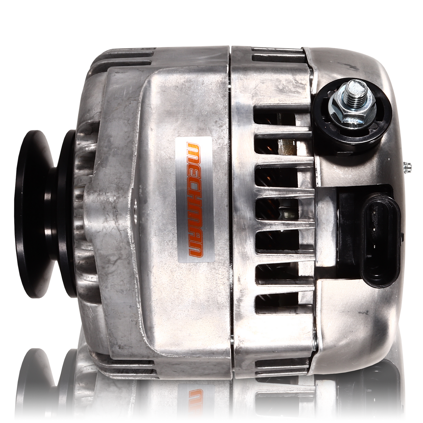 170 amp Racing alternator for 63-85 GM - Natural Finish (includes 2 pulleys) | 7127170 | by: Mechman @ the lowest price of $349.00