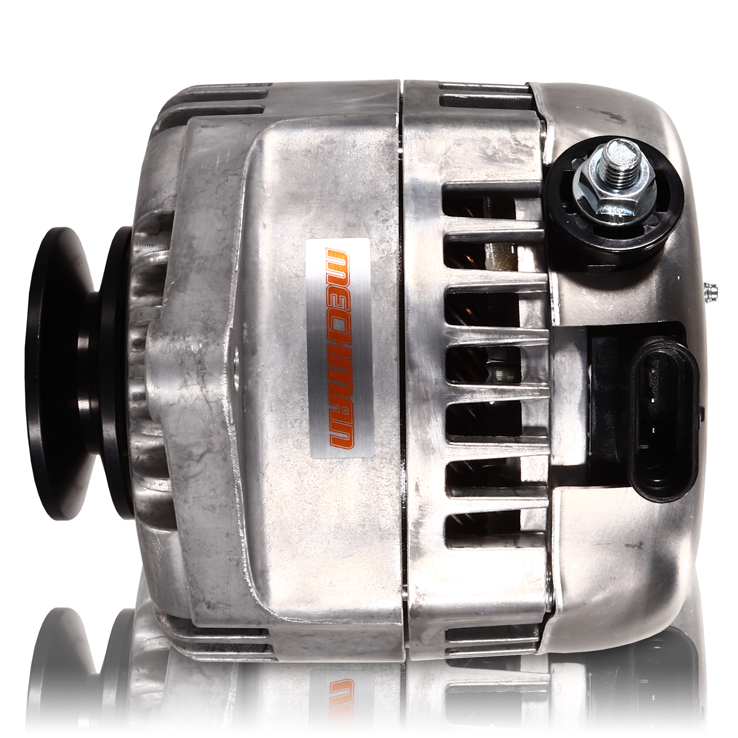 170 amp Racing alternator for 63-85 GM - Natural Finish (includes 2 pulleys) | 7127170 | by: Mechman @ the lowest price of $349.00
