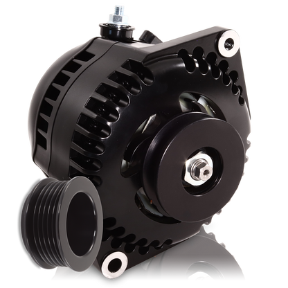 170 amp racing alternator for 1963-1985 GM - BLACK (includes 2 pulleys) | 7127170B | by: Mechman @ the lowest price of $349.00