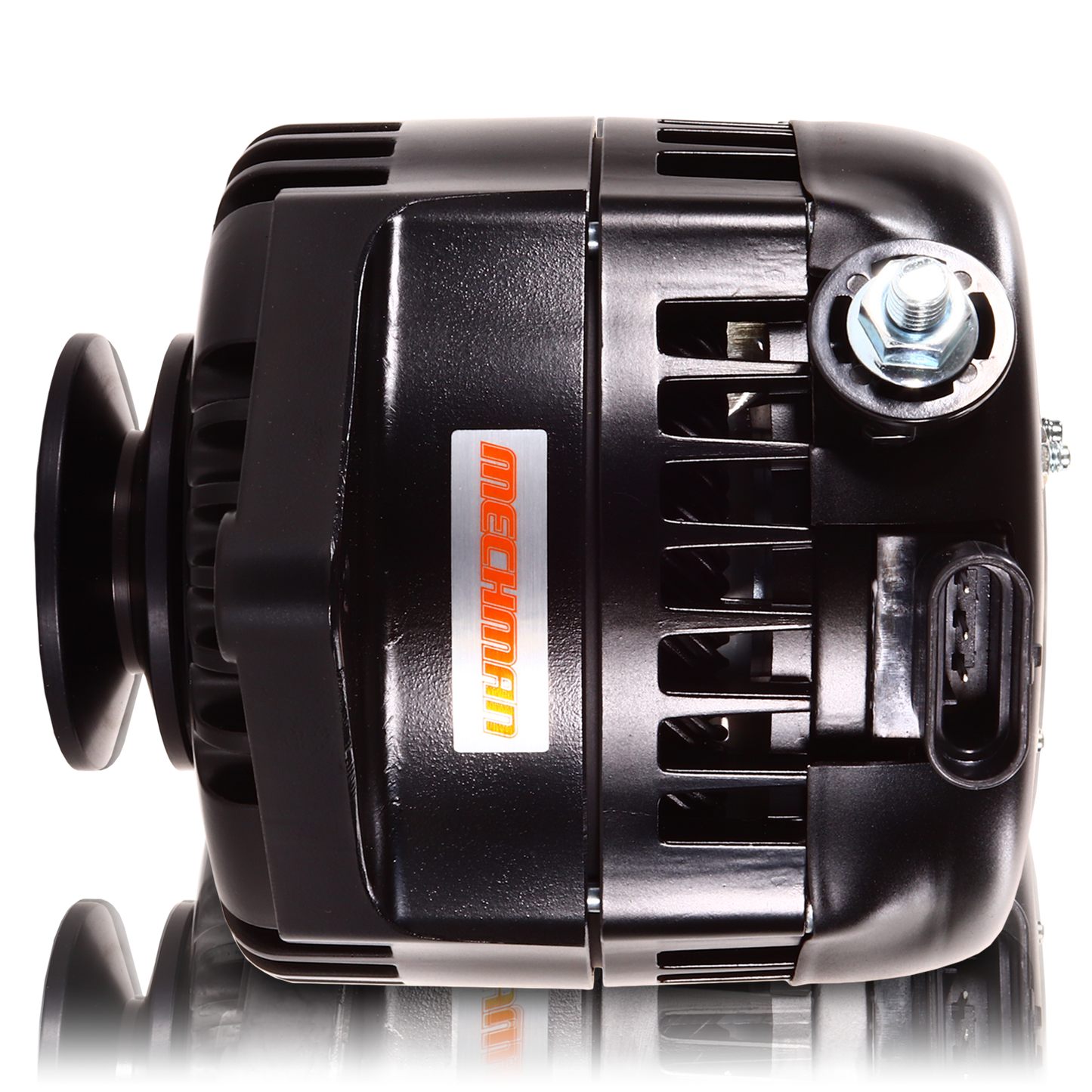170 amp racing alternator for 1963-1985 GM - BLACK (includes 2 pulleys) | 7127170B | by: Mechman @ the lowest price of $349.00