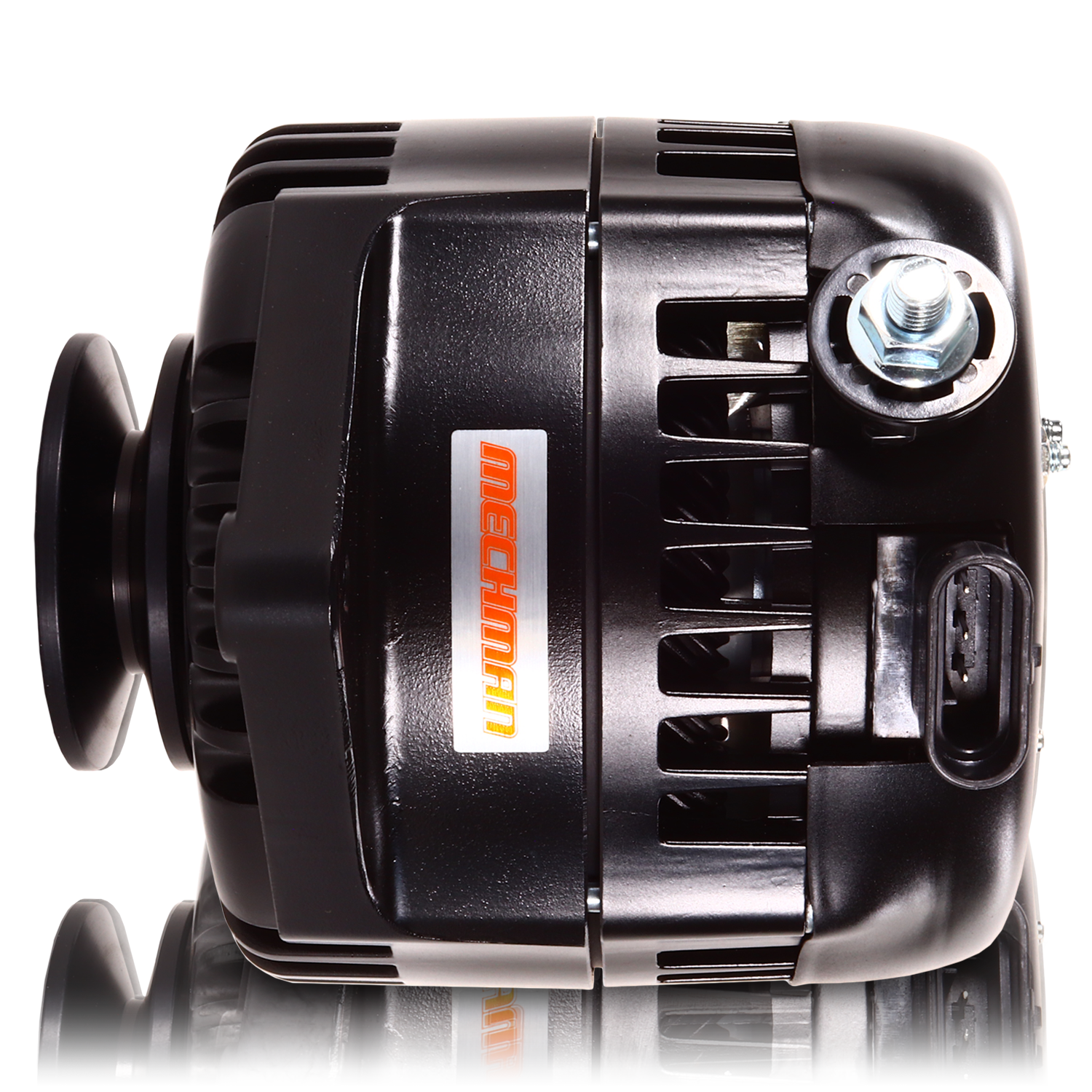170 amp racing alternator for 1963-1985 GM - BLACK (includes 2 pulleys) | 7127170B | by: Mechman @ the lowest price of $349.00