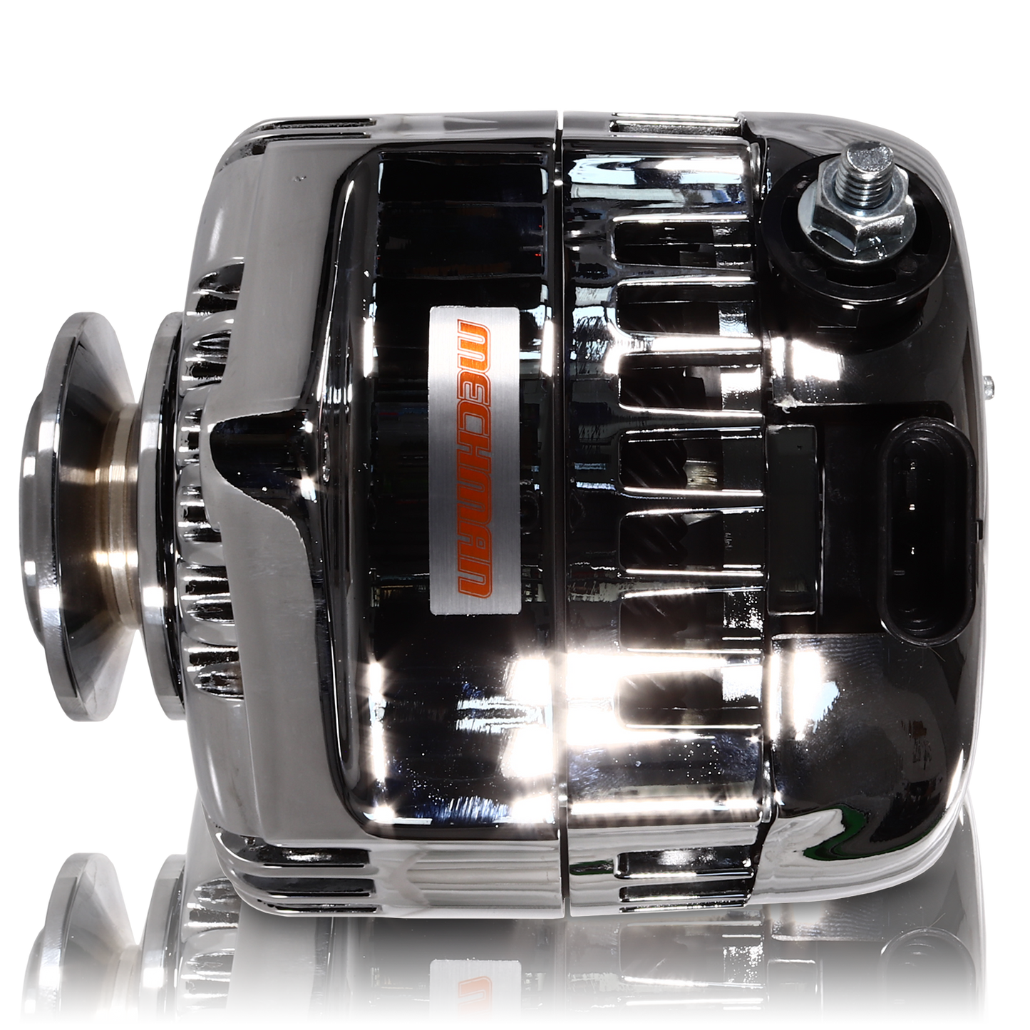 170 am racing alternator - 63-85 GM - Chrome (includes 2 pulleys) | 7127170C | by: Mechman @ the lowest price of $449.00