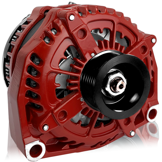 250 Amp High Output Alternator - 2001-2007 6.6L Duramax LB7/LLY/LBZ & 1996-2004 GM Gas - Red