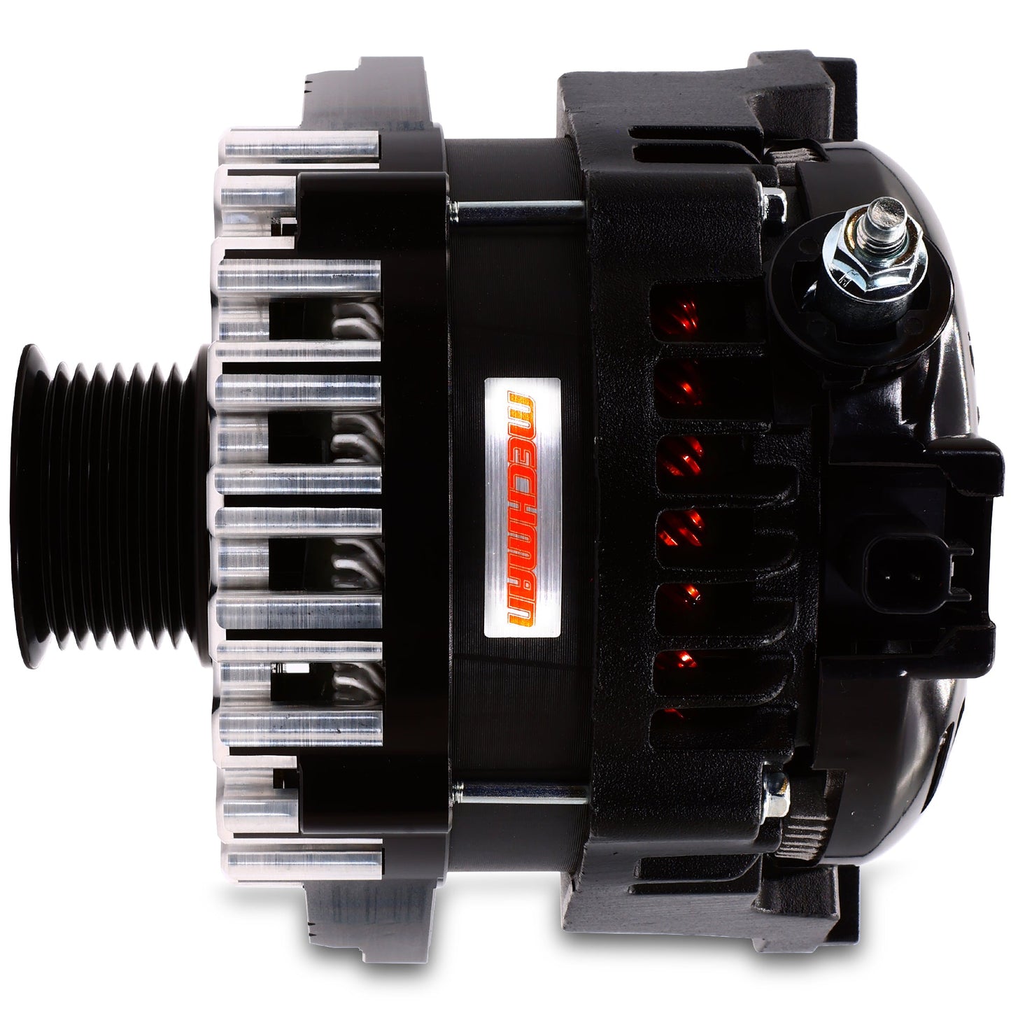 370 Amp High Output Alternator - 2007-2026 Dodge Ram 6.7L Cummins - Black Billet