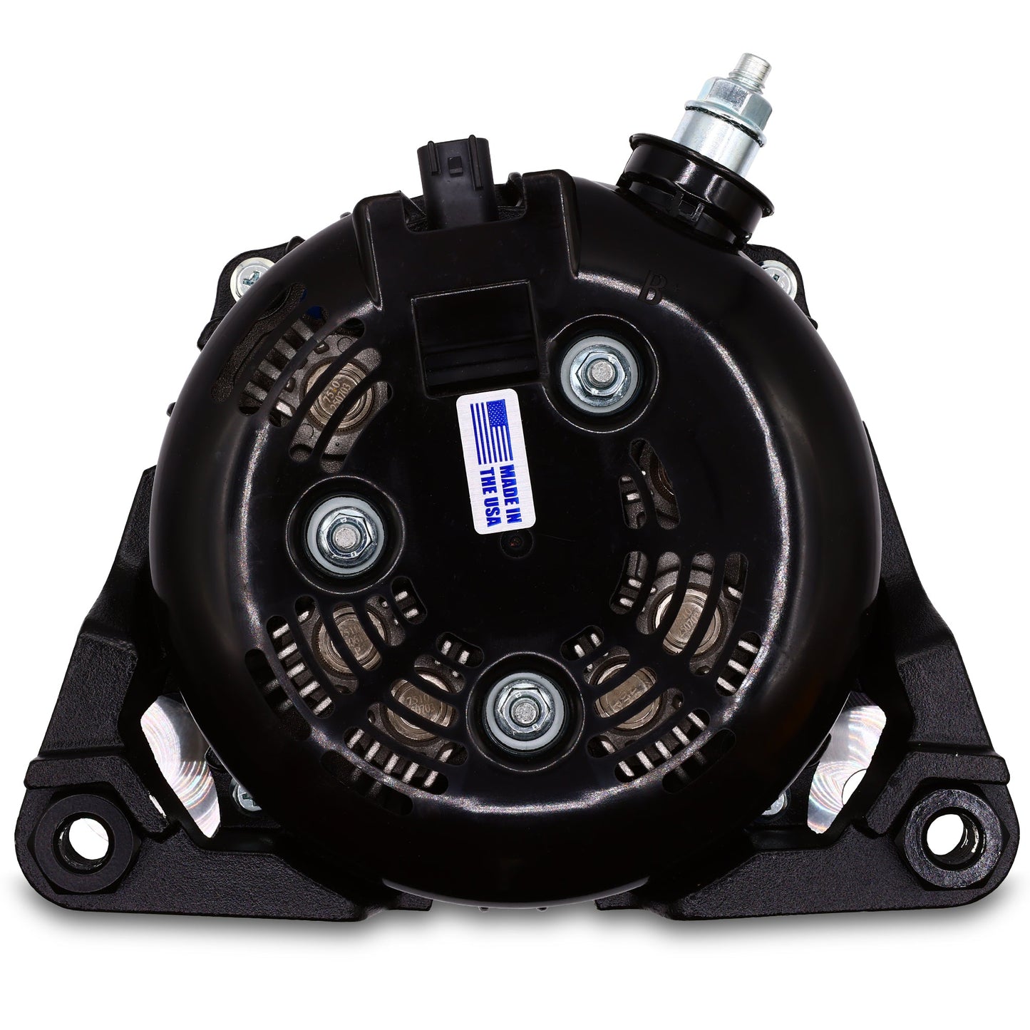 370 Amp High Output Alternator - 2007-2026 Dodge Ram 6.7L Cummins - Black Billet