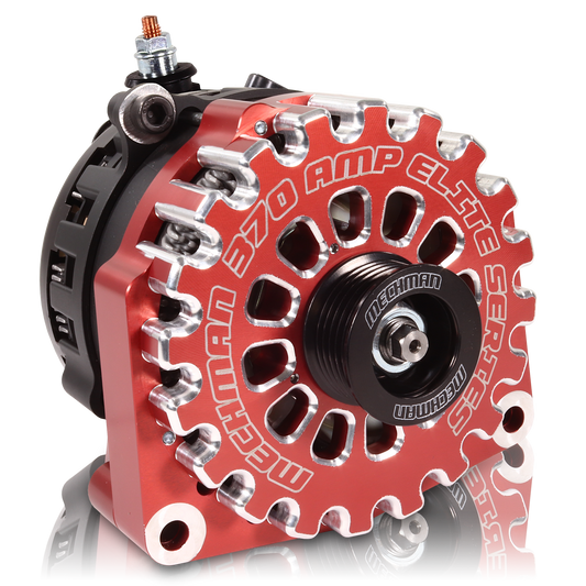 High output 370 Amp Red Billet Alternator for 14-18 GM Silverado Sierra Suburban Tahoe Escalade | B14019370RD | by: Mechman @ the lowest price of $629.00