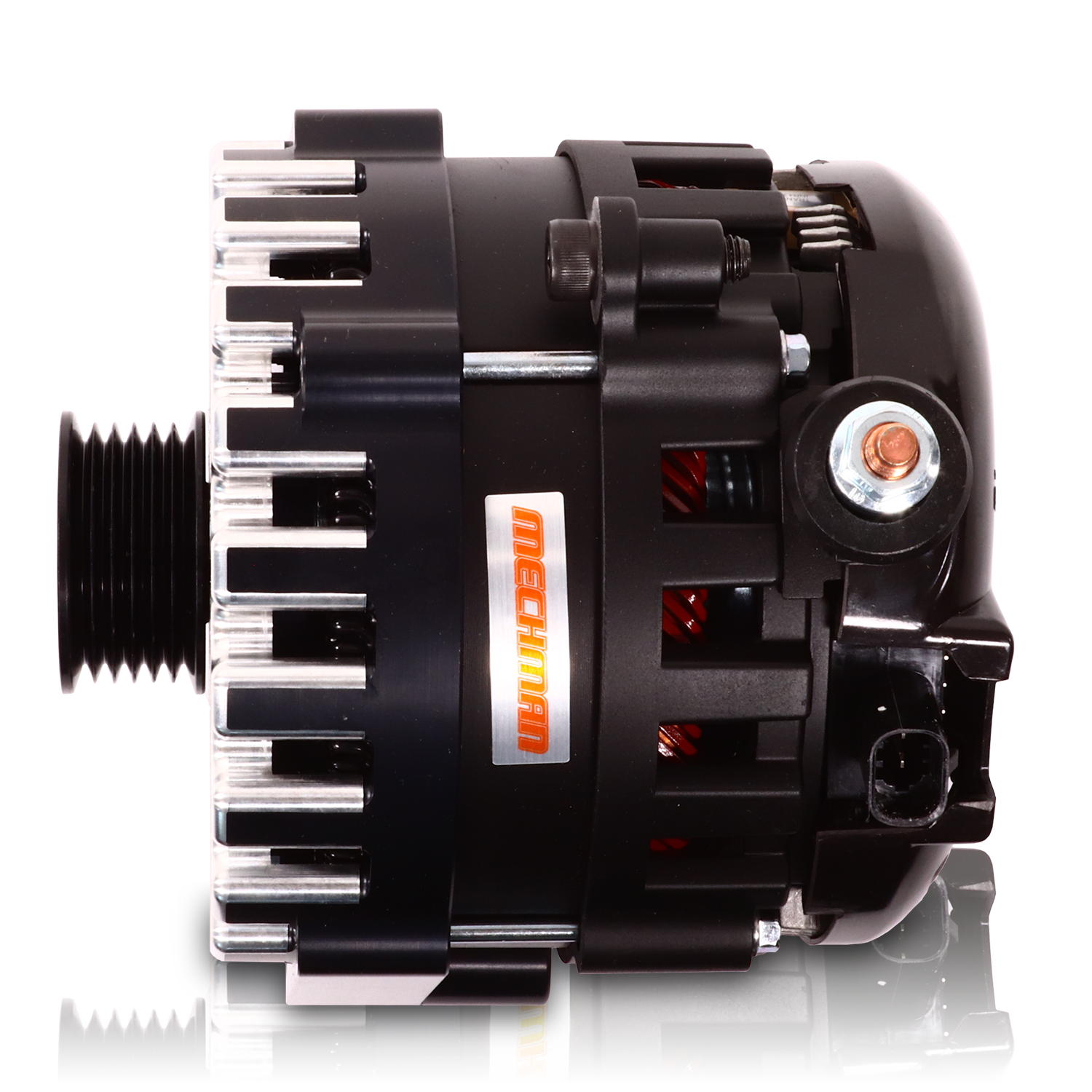 High output 370 Amp Black Billet Alternator for 14-18 GM Silverado Sierra Suburban Tahoe Escalade | B14019370B | by: Mechman @ the lowest price of $629.00