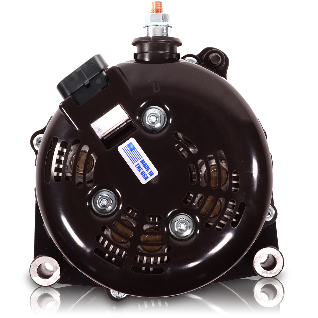 370A Billet large case hairpin alternator for 2001-2007 GM truck 6.6l Diesel - side output stud- Black | B11348370B | by: Mechman @ the lowest price of $629.00