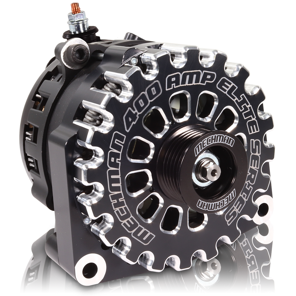 400A large case BILLET hairpin alternator for 2001-2007 GM truck 6.6l Diesel - side output stud - Black | B11348400B | by: Mechman @ the lowest price of $699.00