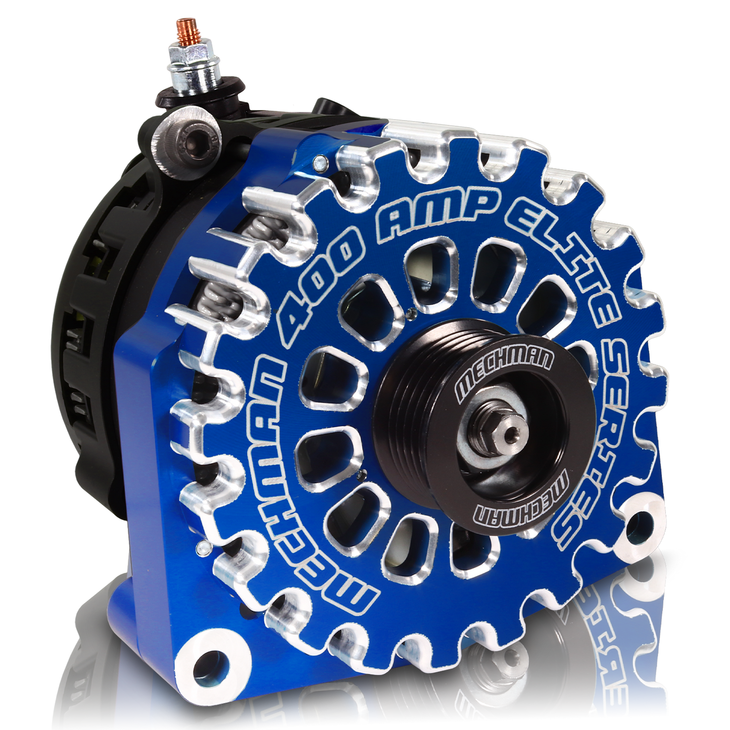 400 Amp RVC Bypass Alternator - 2007-2026 6.6L Duramax LMM/LML/L5P & 2014-2019 GM Gas - Dark Blue Billet