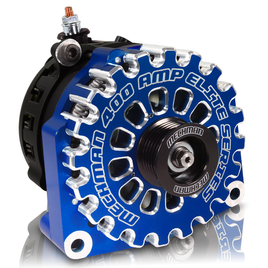 400 Amp RVC Bypass Alternator - 2007-2026 6.6L Duramax LMM/LML/L5P & 2014-2019 GM Gas - Dark Blue Billet