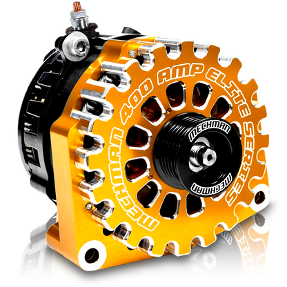 High output 400 Amp Orange Billet Alternator for 14-18 GM Silverado Sierra Suburban Tahoe Escalade | B14019400OR | by: Mechman @ the lowest price of $699.00