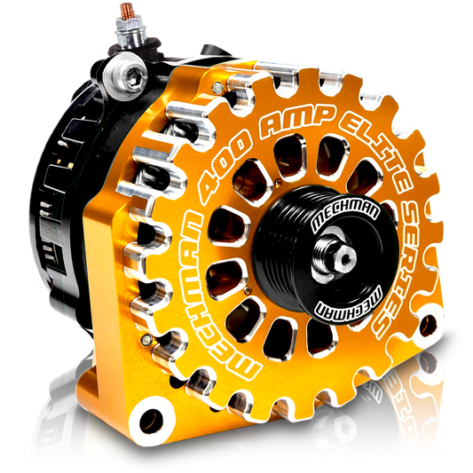 High output 400 Amp Orange Billet Alternator for 14-18 GM Silverado Sierra Suburban Tahoe Escalade | B14019400OR | by: Mechman @ the lowest price of $699.00