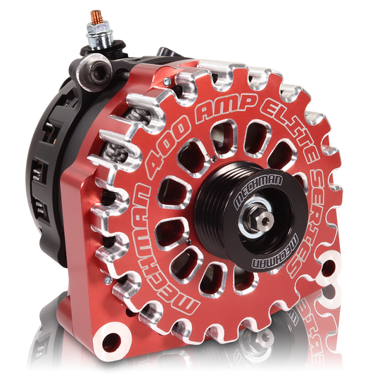 High output 400 Amp Red Billet Alternator for 14-18 GM Silverado Sierra Suburban Tahoe Escalade | B14019400RD | by: Mechman @ the lowest price of $699.00