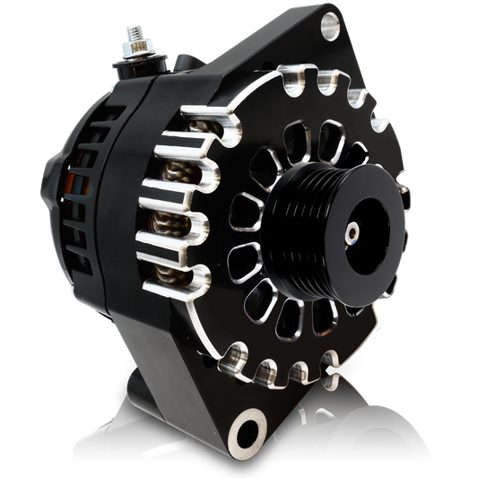 S Series Billet 320a racing alt - 6/12 Ford 6S - Black