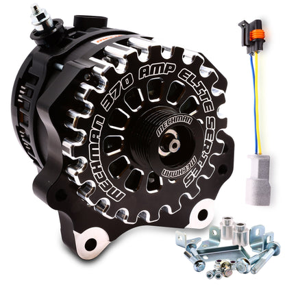 370-amp Billet V-mount alternator for SOHC Ford Modular Engines