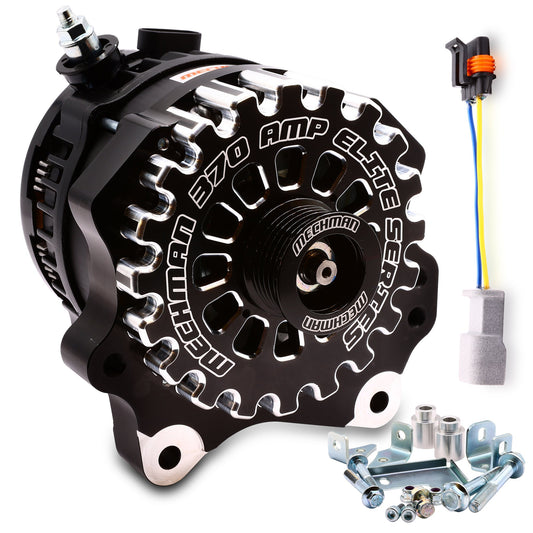370-amp Billet V-mount alternator for SOHC Ford Modular Engines