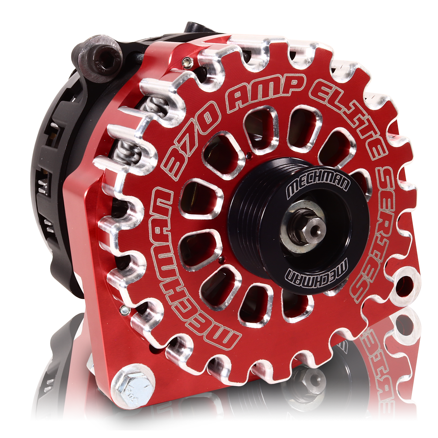 370 amp Elite series alternator for 88-95 GM Truck (Red) | B81657370RD | by: Mechman @ the lowest price of $629.00