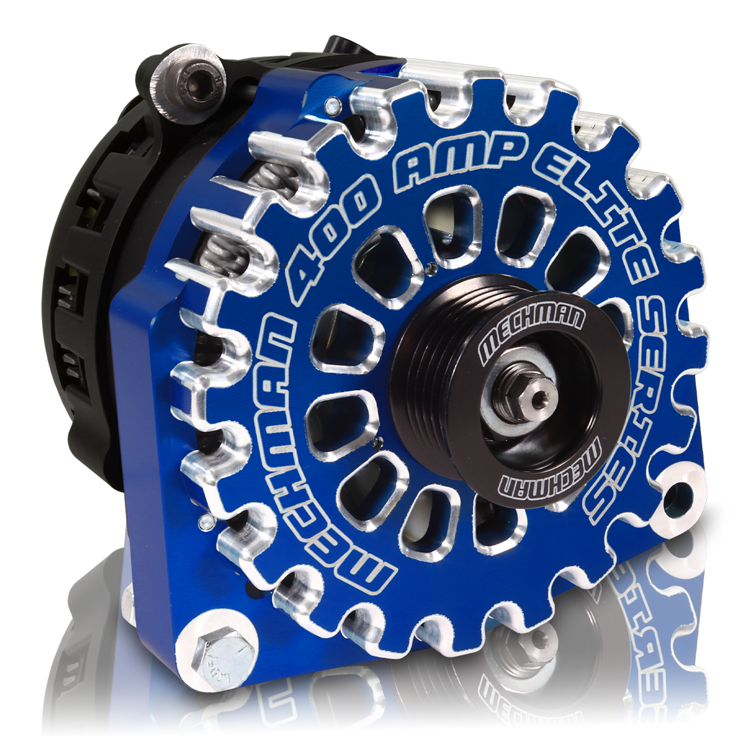 400 Amp High Output Alternator - 1987-1995 GM Truck C1500 Tahoe Suburban - Dark Blue Billet
