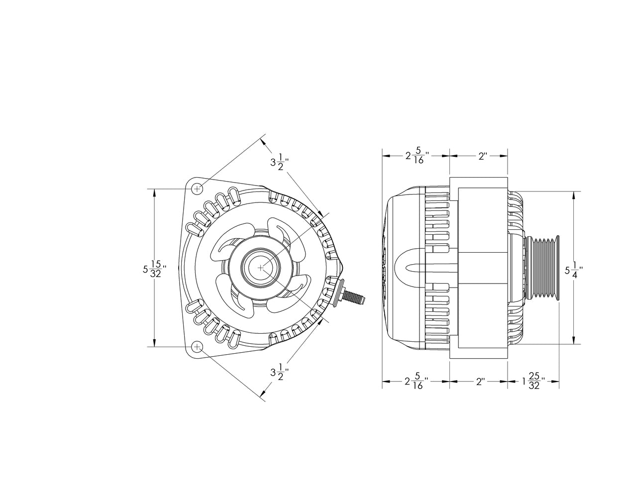 Chrome high output 170 amp billet alternator GM LS engine swap | B8206170C | by: Mechman @ the lowest price of $519.00
