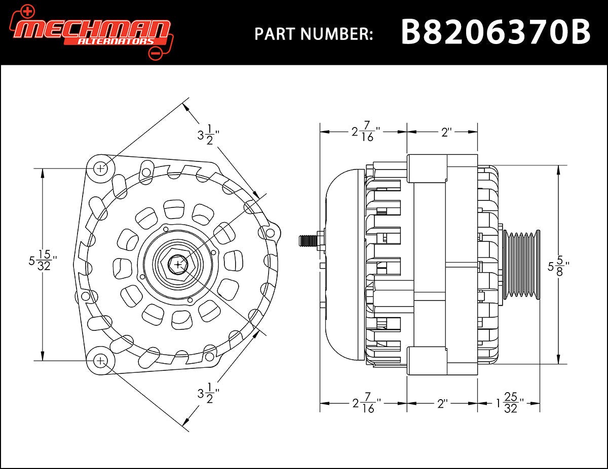 E Series 370 amp Red Billet GM truck | B8206370RD | by: Mechman @ the lowest price of $629.00