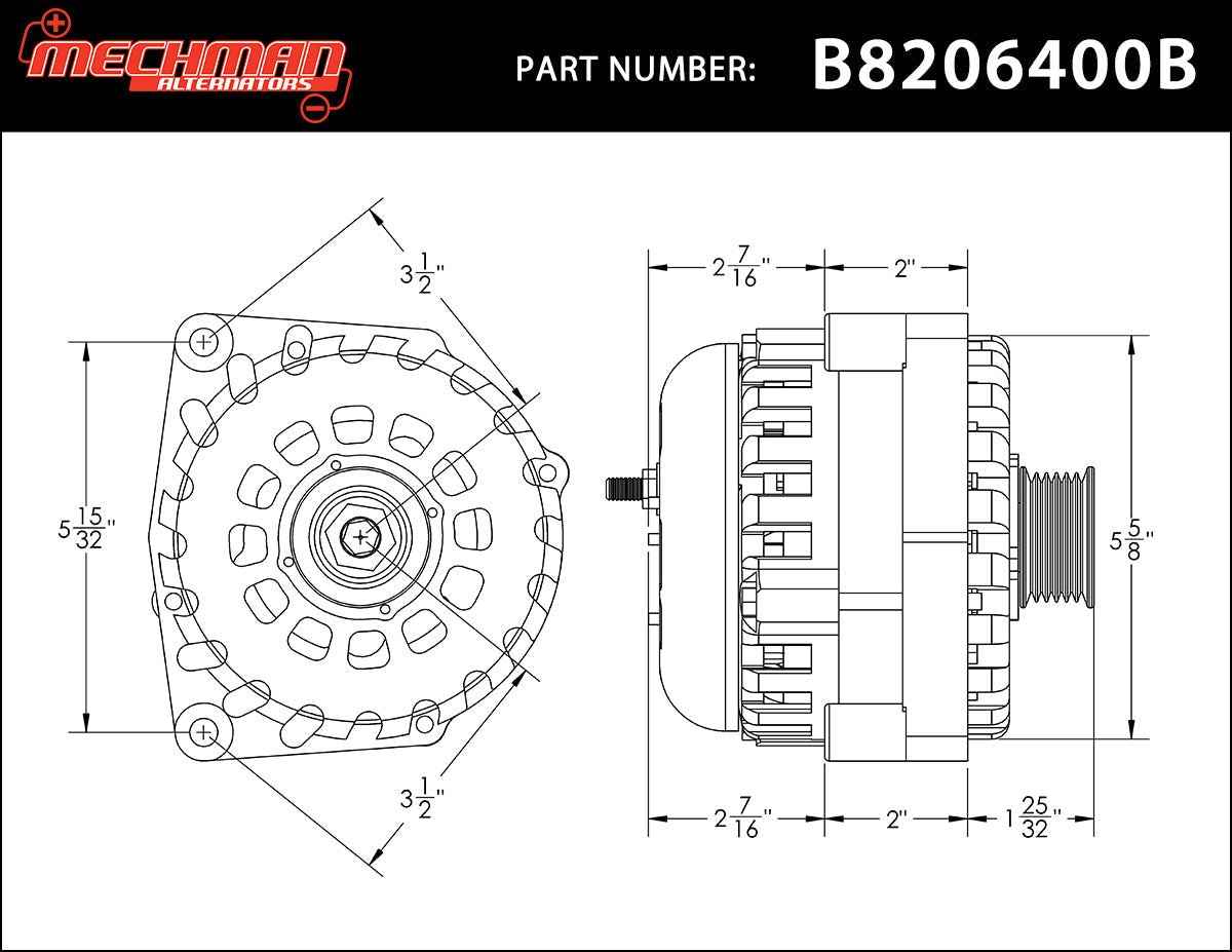 E Series 400 Amp Orange Billet GM Truck | B8206400OR | by: Mechman @ the lowest price of $699.00