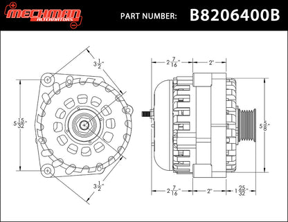 E Series 400 Amp Orange Billet GM Truck | B8206400OR | by: Mechman @ the lowest price of $699.00
