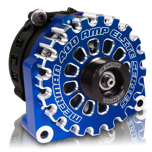 400 Amp RVC Bypass Alternator - 2007-2013 6.6L Duramax LMM/LML & 2005-2013 GM Gas - Dark Blue Billet