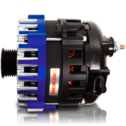 400 Amp High Output Alternator - 2001-2007 6.6L Duramax LB7/LLY/LBZ & 1996-2004 GM Gas - Dark Blue Billet