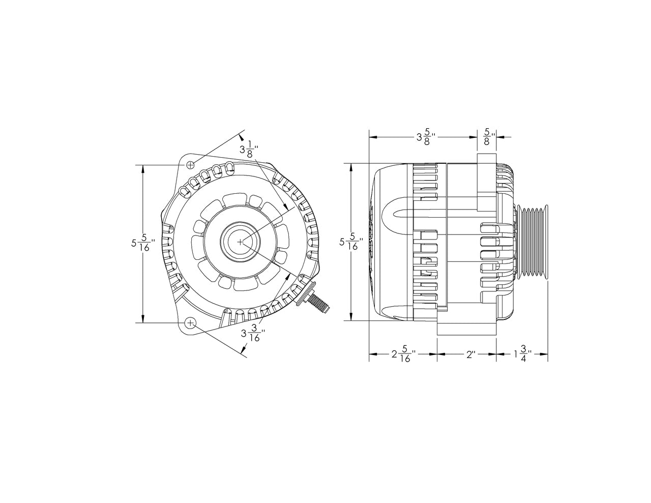 170 Amp 6 Phase 88-95 GM Truck High Output Alternator Polished Finish | 8165170P | by: Mechman @ the lowest price of $374.00