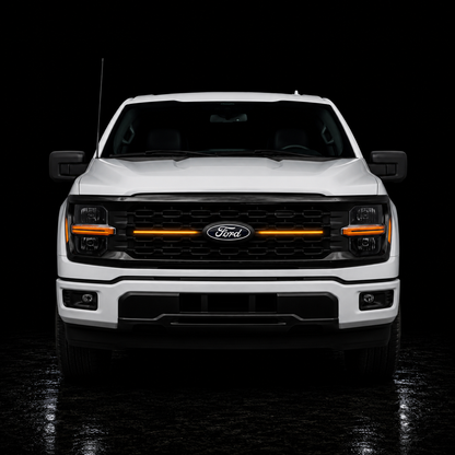 2024 Ford F-150 STX LED Center-Grille Light Bar – White DRL, IP67, Bolt-On